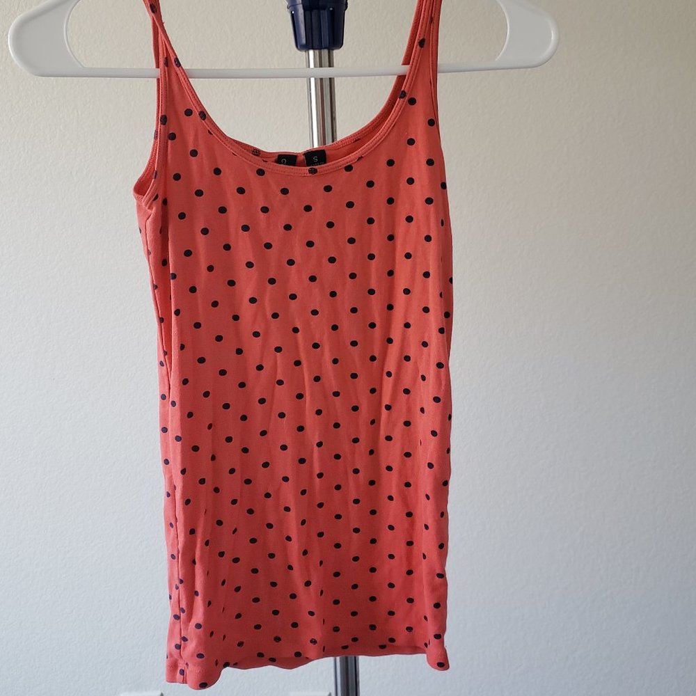 Small Orange Shirt with Black Polka Dots from Cynthia Rowley
